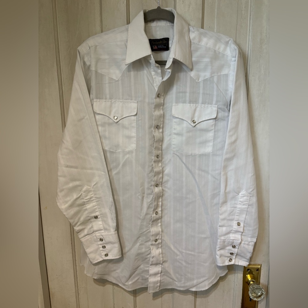 Panhandle Slim White Button Down Shirt